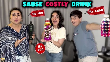 Aayu & Pihu's Ultimate Challenge: Who Will Drink the Most Expensive Beverage? 🥤