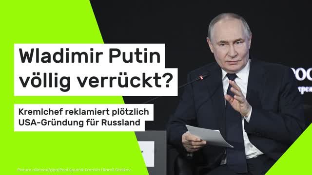 Wladimir Putin völlig verrückt? Kremlchef reklamiert plötzlich USA-Gründung für Russland