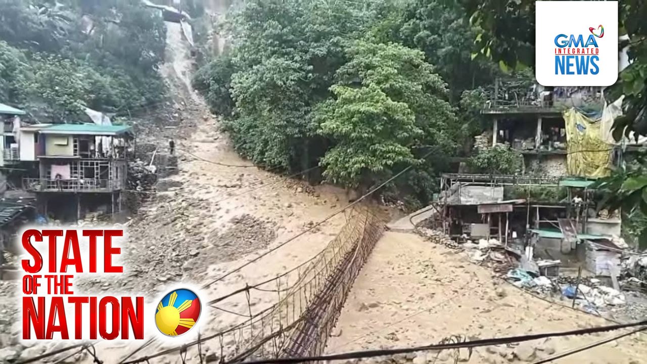 Landslide, nanalasa sa Itogon, Benguet; bahagi ng hanging bridge, bumigay | SONA