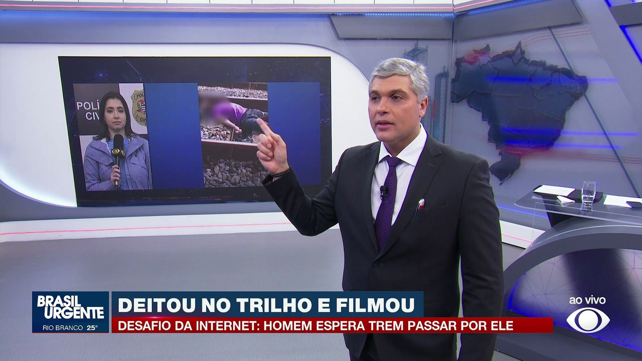 Desafio da internet: homem deita em trilhos e espera trem passar por ele