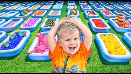 Oliver and Mom Surprise Pools Adventures