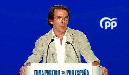 Aznar a Sánchez: “Si pactas con delincuentes, no te extrañe acabar en la cárcel”