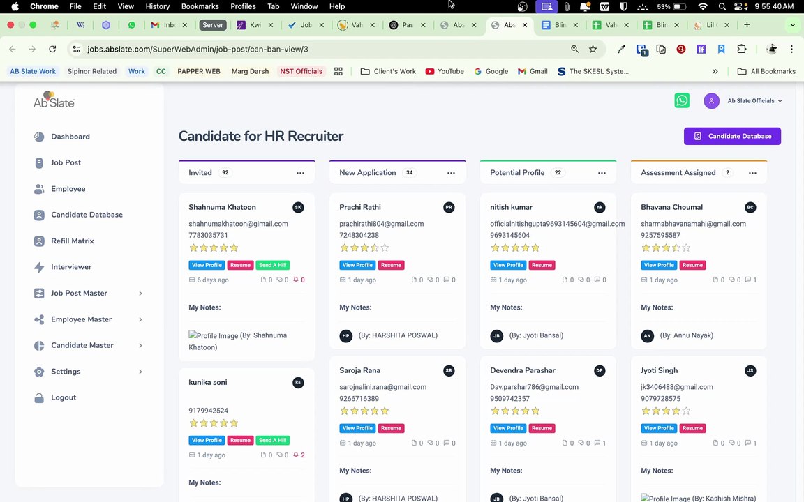 HR Recruiter Steps in Kanban View-2
