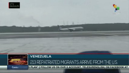 Venezuela, 213 repatriated migrants arrive from the U.S.