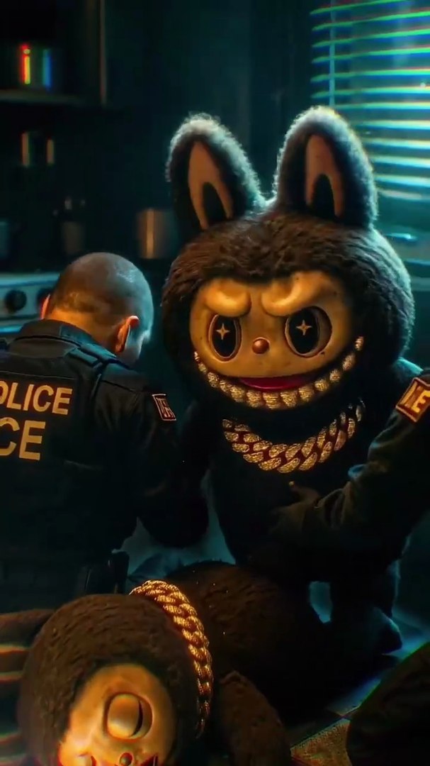 Labubu GTA grand theft auto style