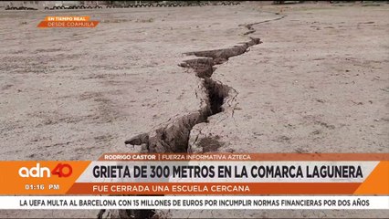 Una enorme grieta de 300 metros de largo apareció en el Ejido Atalaya, Matamoros, Coahuila