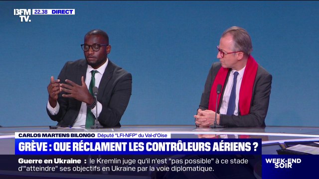 Grève des contrôleurs aériens: S'ils tirent sur la sonnette d'alarme en demandant des meilleures conditions de travail, il faut y répondre , estime Carlos Martens Bilongo (LFI)