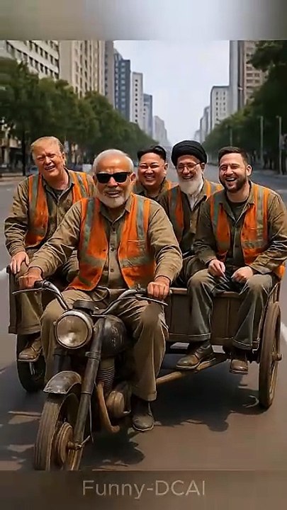 When leaders break traffic laws #trump #putin #kimjongun #narendramodi #zelensky #funny #shorts