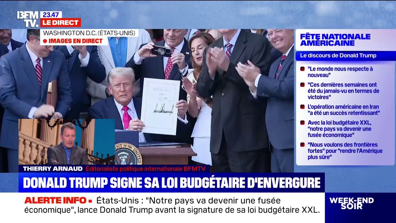 États-Unis: Donald Trump signe sa loi budgétaire d'envergure en grande pompe