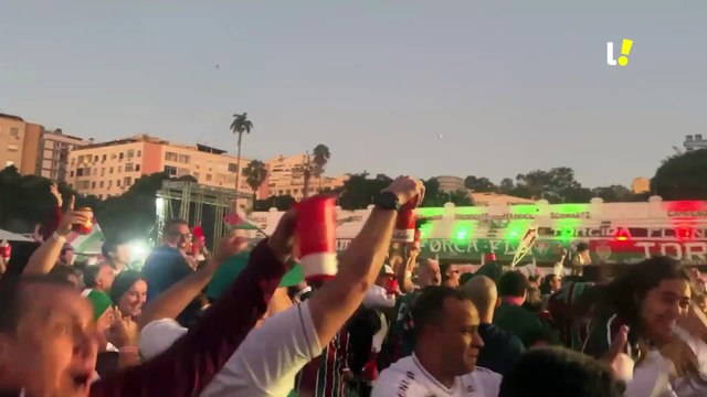 Veja festa dos torcedores do Fluminense em Laranjeiras