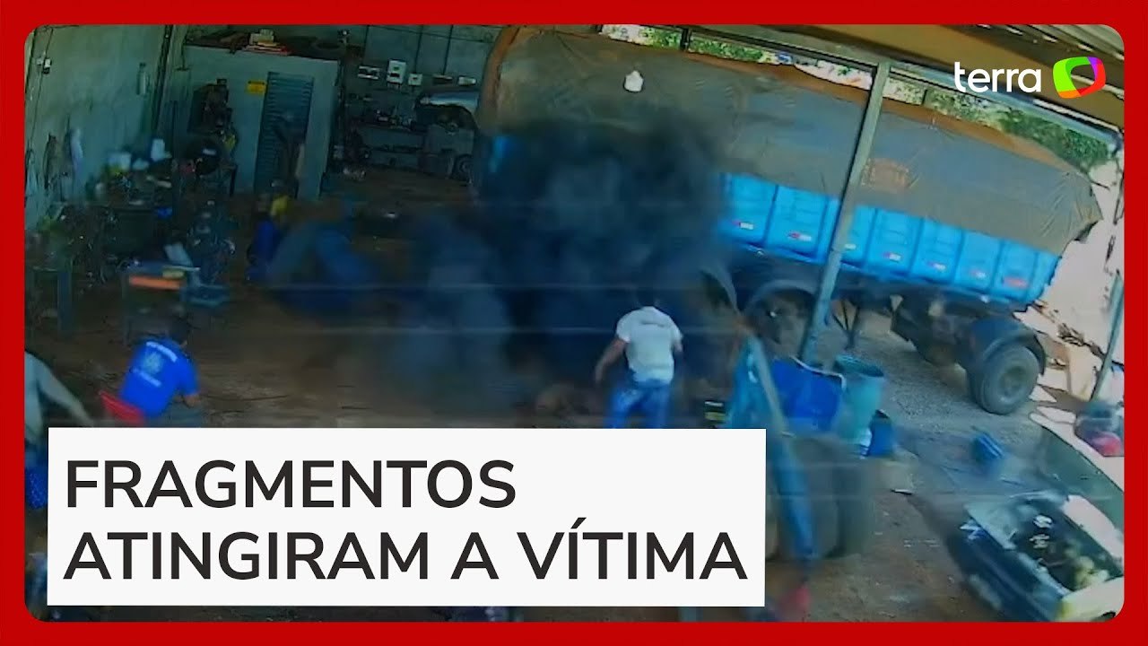 Homem morre após pneu de caminhão explodir em oficina em Goiás