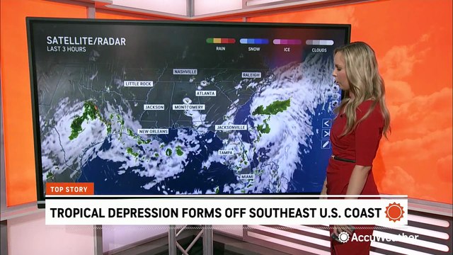 Tropical depression forms off of the Southeast coast