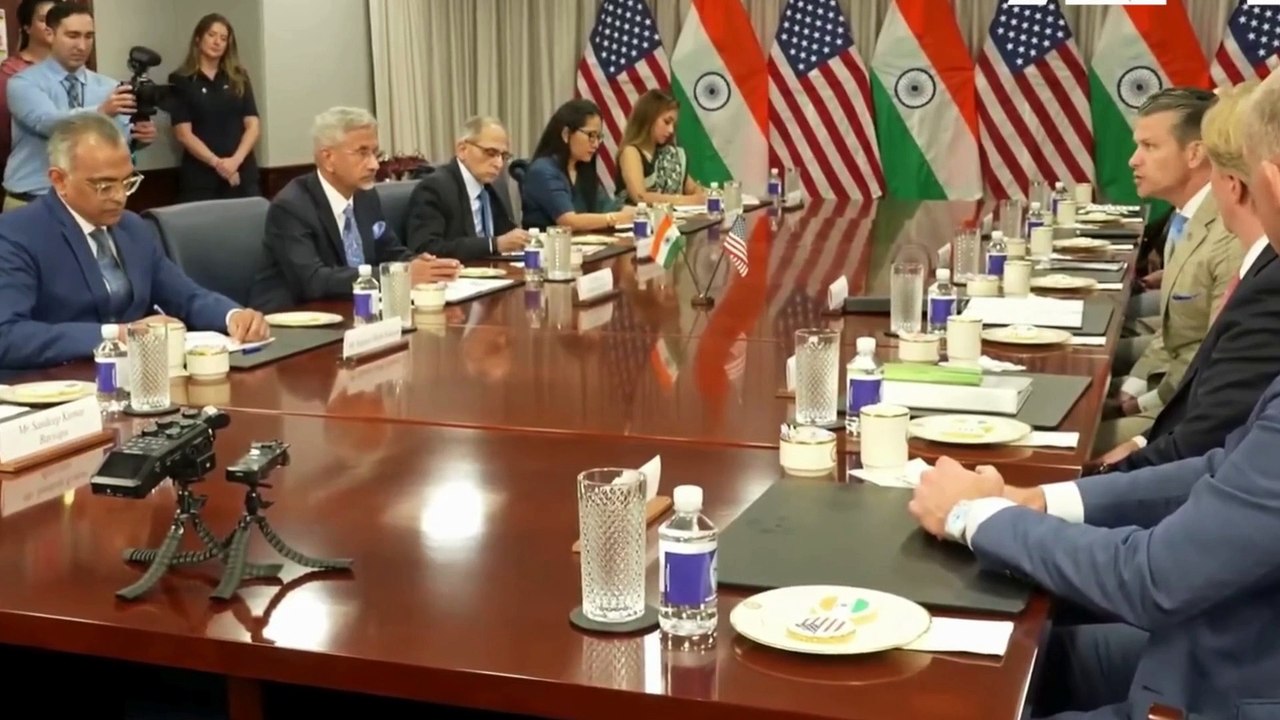 EAM Jaishankar with Pete Hegseth Defence Secretary at Pentagon for Strategic Defence Partnership
