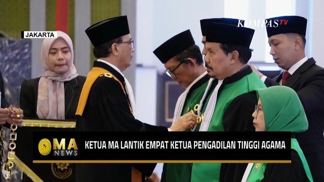 Ketua MA Lantik 4 Ketua Pengadilan Tinggi Agama Medan hingga Papua Barat - MA NEWS
