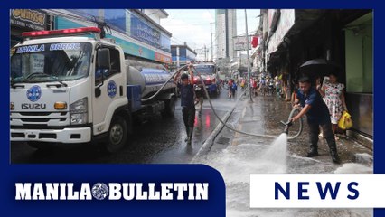 MDRRMO initiates cleanup drive with water tankers at Paco Public Market in Manila