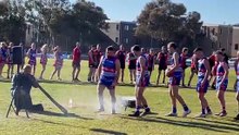 HDFNL: North Bendigo v White Hills pre-game smoking ceremony. July 5, 2025.