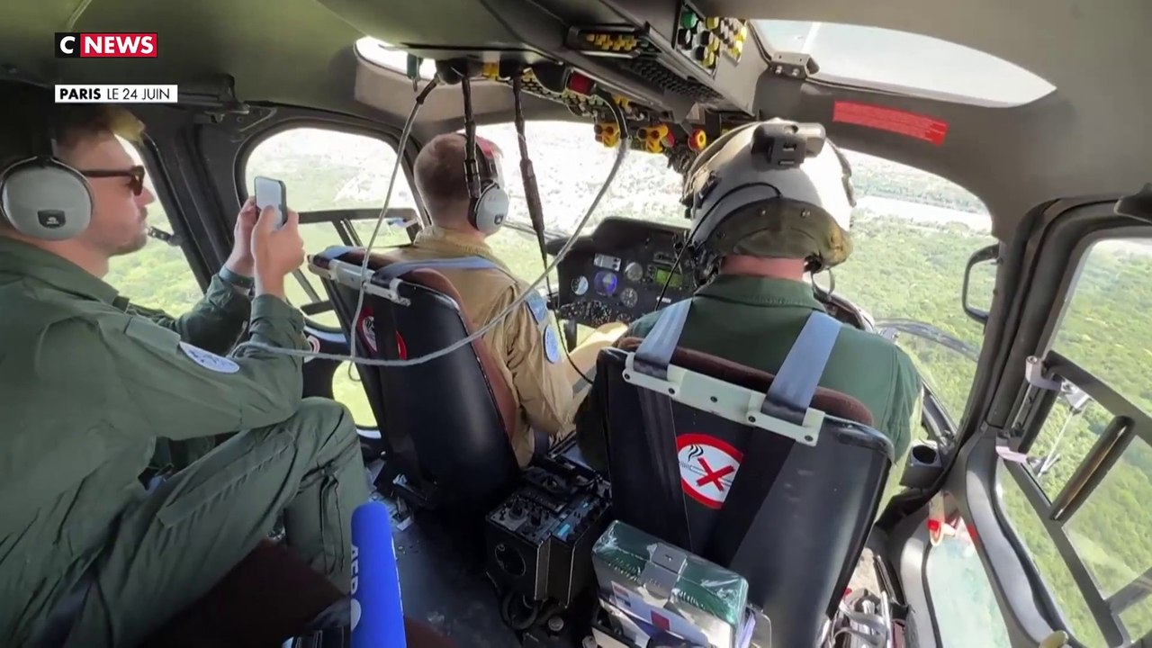 14 juillet 2025 : les hélicoptères de l'armée de l'Air en repérage avant le défilé