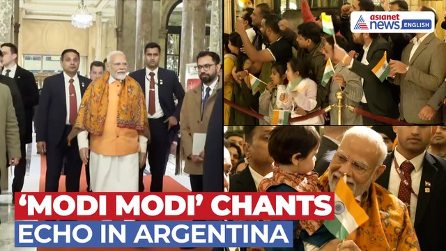 PM Modi Gets Rousing Welcome from Indian Community in Buenos Aires, Argentina