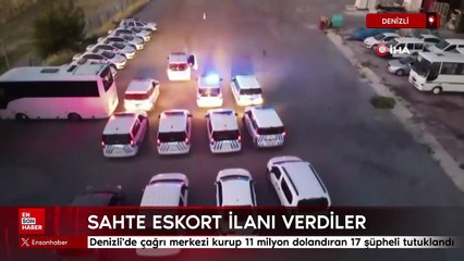 Denizli'de çağrı merkezi kurup 11 milyon dolandıran 17 şüpheli tutuklandı