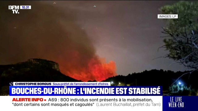 Incendie à Rove: Près de 300 sapeurs-pompiers sont engagés sur ce feu de forêt , annonce le sous-préfet de l'arrondissement d'Istres