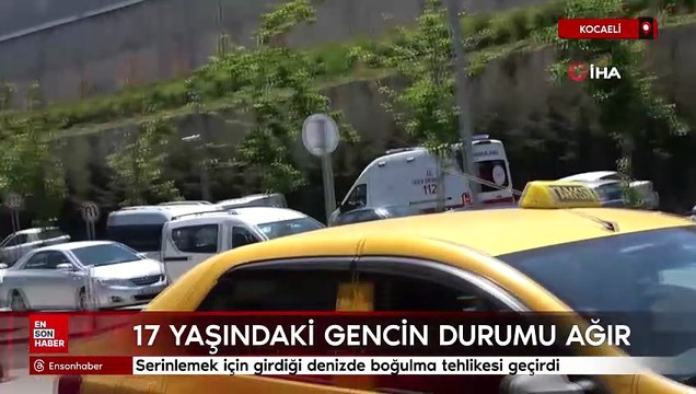Kocaeli'de serinlemek için girdiği denizde boğulma tehlikesi geçirdi