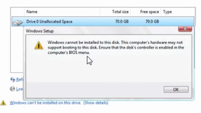 Fix “Windows cannot be installed to this disk... controller is enabled in the computer's BIOS menu in Windows 11/10/8/7