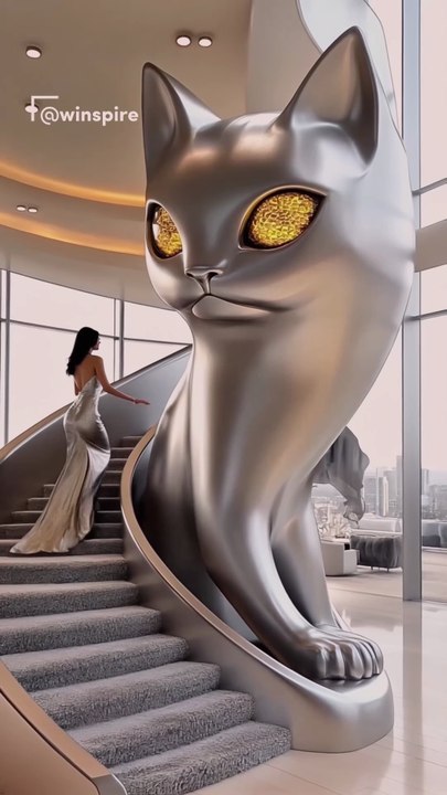You’ve Never Seen a Staircase Like This Before! 🐈  #home #luxury