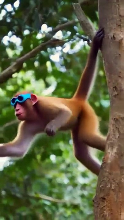 monkey climbing