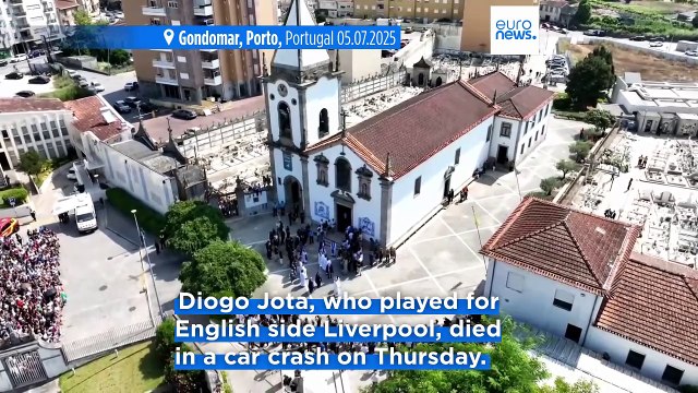 Thousands gather to bid farewell to Liverpool's Diogo Jota, brother André Silva at their funeral