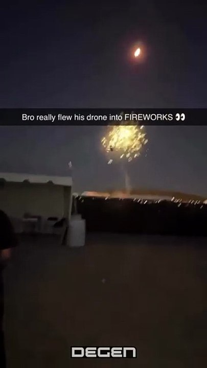 This dude flew his drone into some fireworks and the footage is absolutely beautiful.