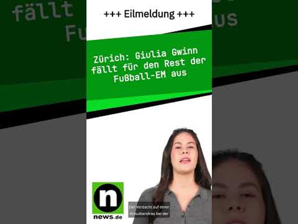 Giulia Gwinn fällt für den Rest der Fußball-EM aus