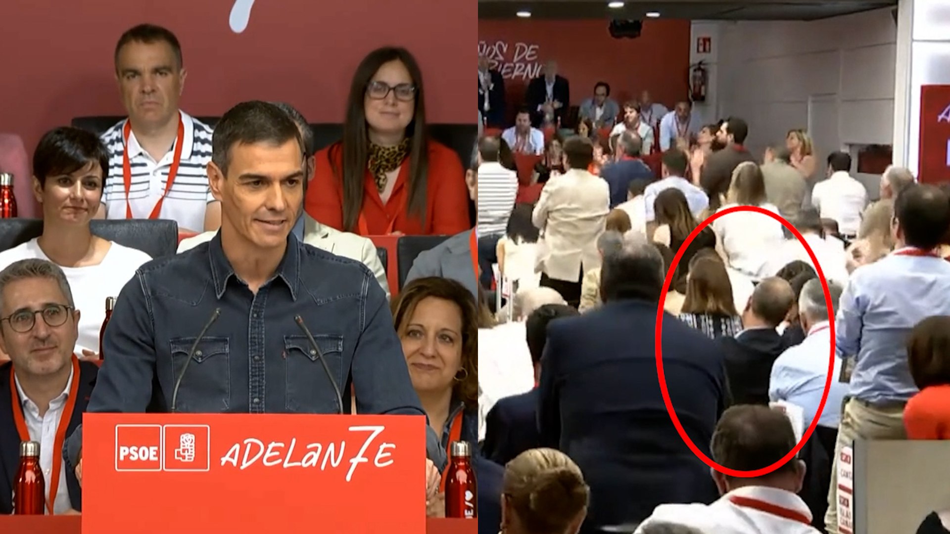 Page no se levanta al acabar el discurso de Sánchez en el Comité Federal