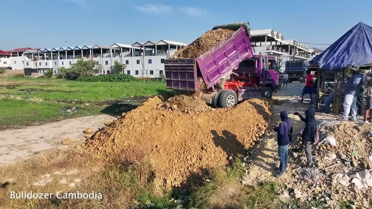 Perfect fill soil, skilled bulldozer D31P operators and 5-ton earthmoving trucks