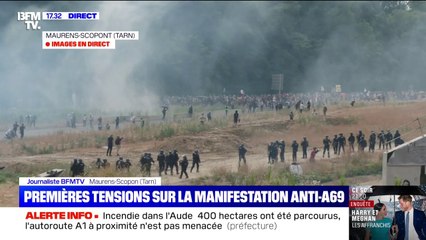A69: les premières tensions ont éclaté entre les forces de l'ordre et les manifestants