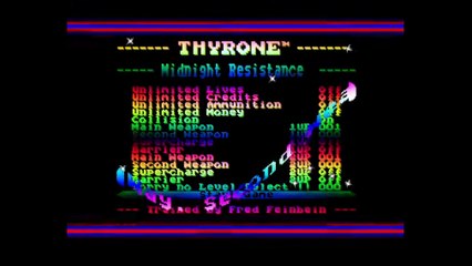 Amiga Cracktro Midnight Resistance Trainer by Thyrone (1990)