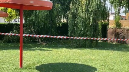 Desperfectos en Medina del Campo tras la tromba de agua