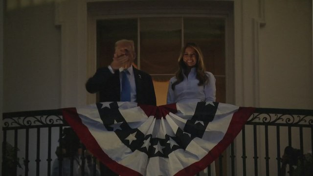 Awkward moment: Trump and Melania’s uneasy kiss during July 4th fireworks