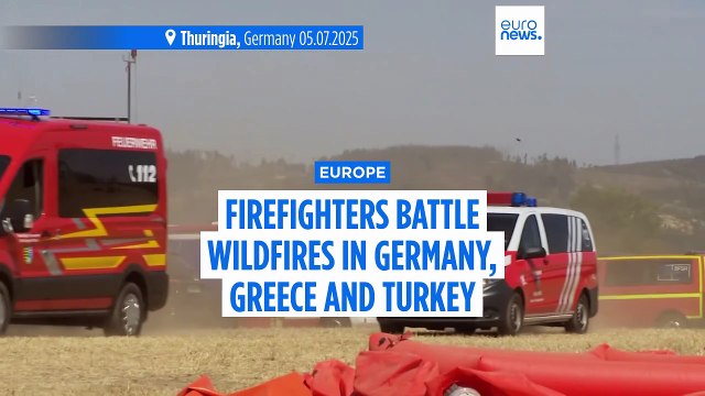 Firefighters across Europe battle wildfires as blazes continue in Germany, Greece and Turkey