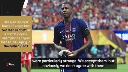 We are not a violent team' - Enrique defends PSG players after two red cards