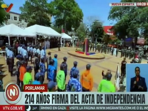 Neoespartanos celebran 214 años de la Independencia de Venezuela