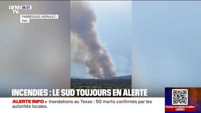 Les pompiers mobilisés dans le sud de la France pour lutter contre les incendies