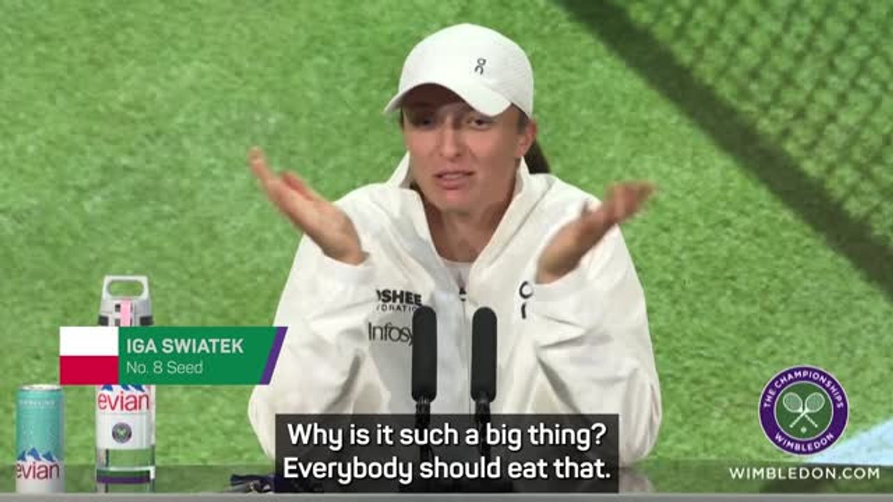 'A perfect mix' - Swiatek grilled on strawberries and pasta combination