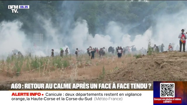 Après quelques heurts entre manifestants et forces de l'ordre, la mobilisation contre l'A69 se poursuit