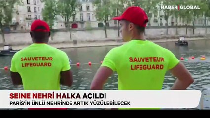 Seine Nehri halka açıldı: Paris'in ünlü nehrinde artık yüzülebilecek