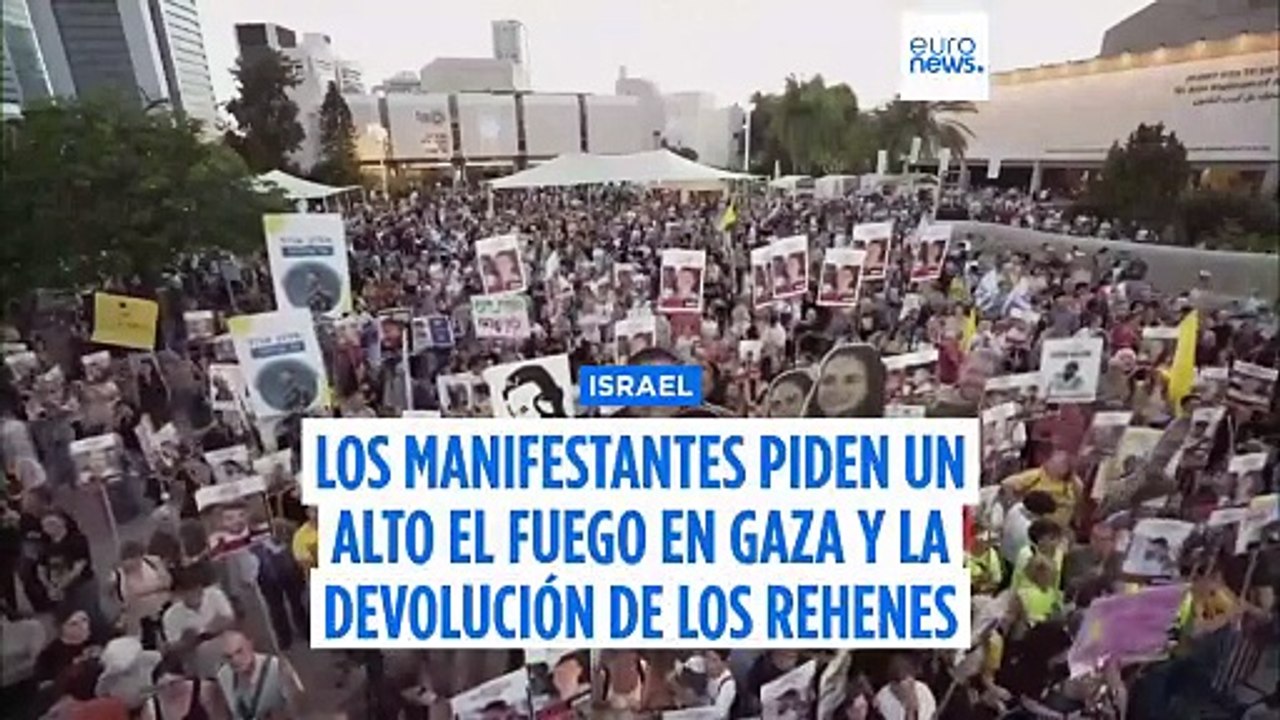 Concentración en Tel Aviv para pedir la liberación de los rehenes retenidos en Gaza
