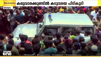 മലപ്പുറം കരുവാരക്കുണ്ടിൽ പിടികൂടിയ കടുവയെ അമരമ്പലം RRT സൗത്ത് ഡിവിഷൻ കേന്ദ്രത്തിലേക്ക് കൊണ്ടുപോയി