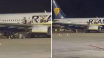 Falso allarme incendio, i passeggeri si lanciano dalle ali dell’aereo