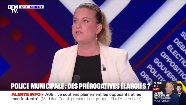 Mathilde Panot (LFI) estime que les policiers municipaux n'ont pas besoin d'être armés et qu'il faut refonder la police de la cave au grenier