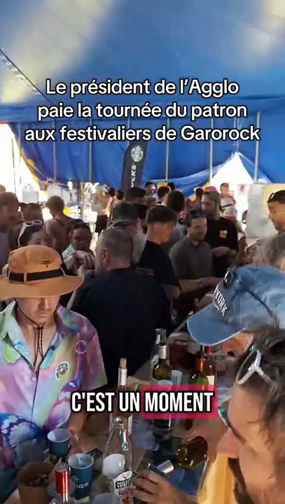 Jacques Bilirit, président de Val de Garonne Agglomération, paie sa tournée aux festivaliers de Garorock