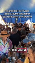 Jacques Bilirit, président de Val de Garonne Agglomération, paie sa tournée aux festivaliers de Garorock